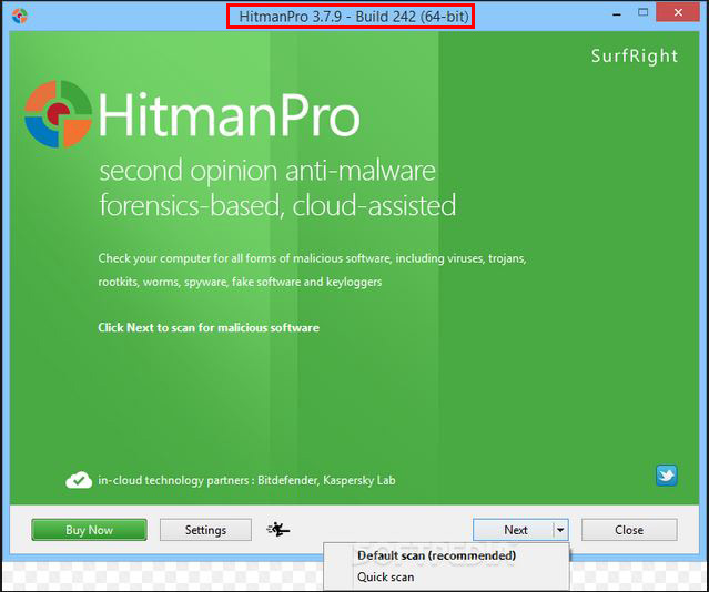 Hit Man Pro Vr. 3.79 Anti-Virus Software Interface