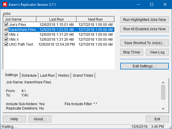 Karen's Replicator v3.7.1 Software Interface